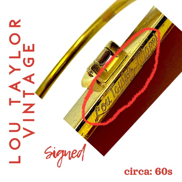 Vintage LOU TAYLOR Chrome Box Bag, circa 60sππ½ - Picture 10 of 12